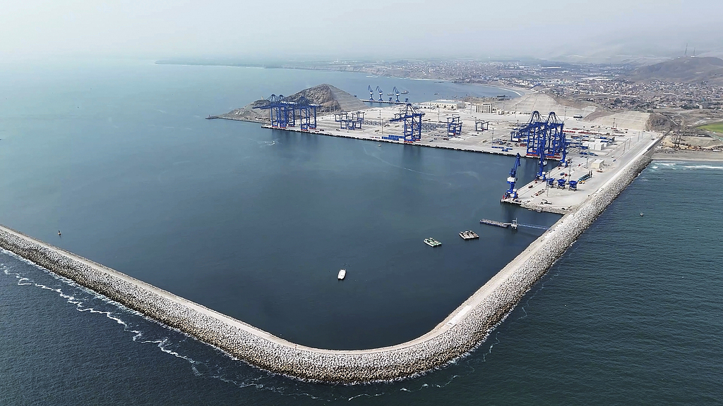 A view of the Port of Chancay in Peru, a key project in the China-proposed Belt and Road Initiative, on November 12, 2024 Photo: VCG
